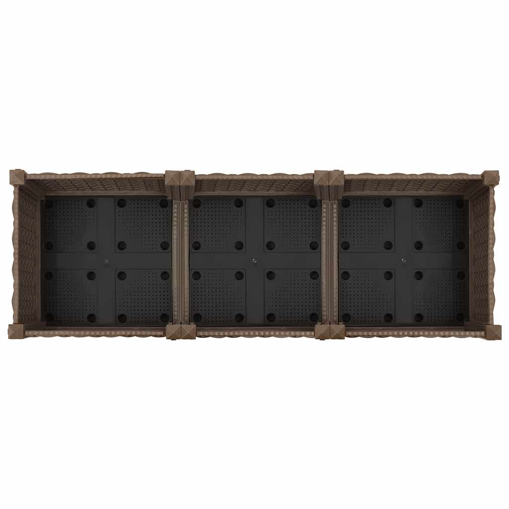 Hochbeet 120X40X23 Cm Polypropylen Braun