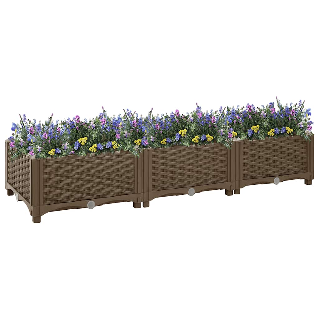 Hochbeet 120X40X23 Cm Polypropylen Braun