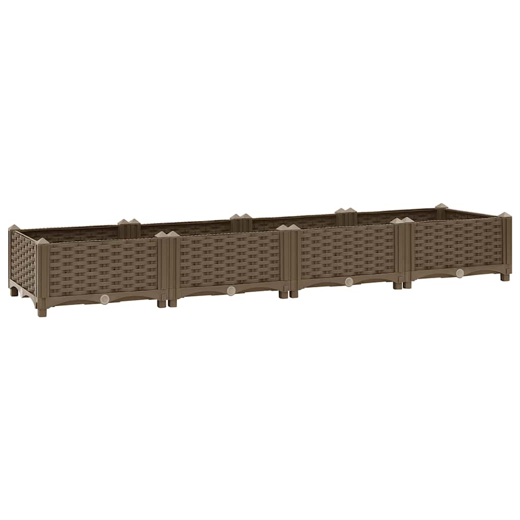 Hochbeet 160X40X23 Cm Polypropylen Braun