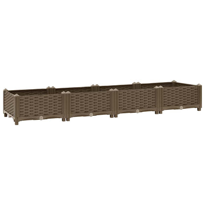 Hochbeet 160X40X23 Cm Polypropylen Braun