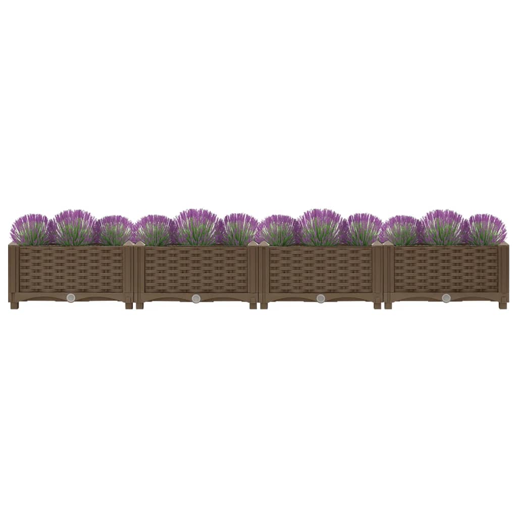 Hochbeet 160X40X23 Cm Polypropylen Braun