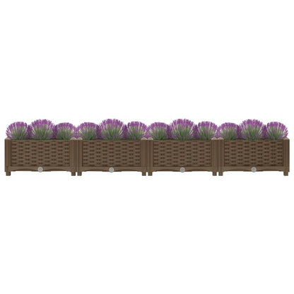 Hochbeet 160X40X23 Cm Polypropylen Braun