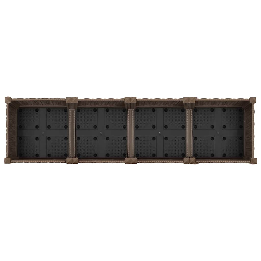 Hochbeet 160X40X23 Cm Polypropylen Braun