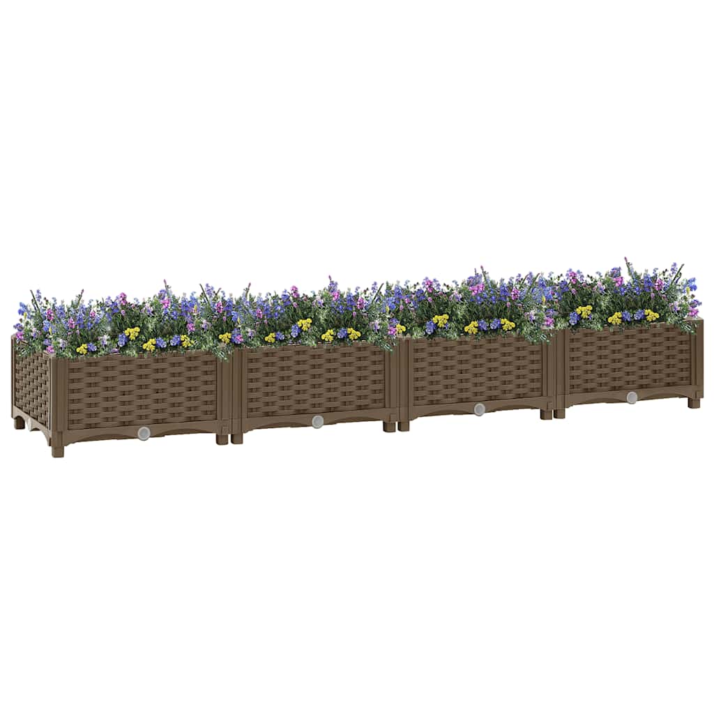Hochbeet 160X40X23 Cm Polypropylen Braun