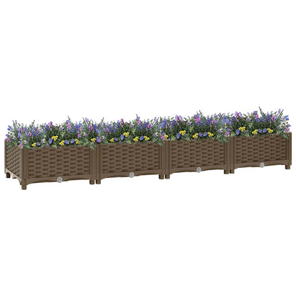 Hochbeet 160X40X23 Cm Polypropylen Braun