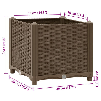 Hochbeet 40X40X38 Cm Polypropylen Braun