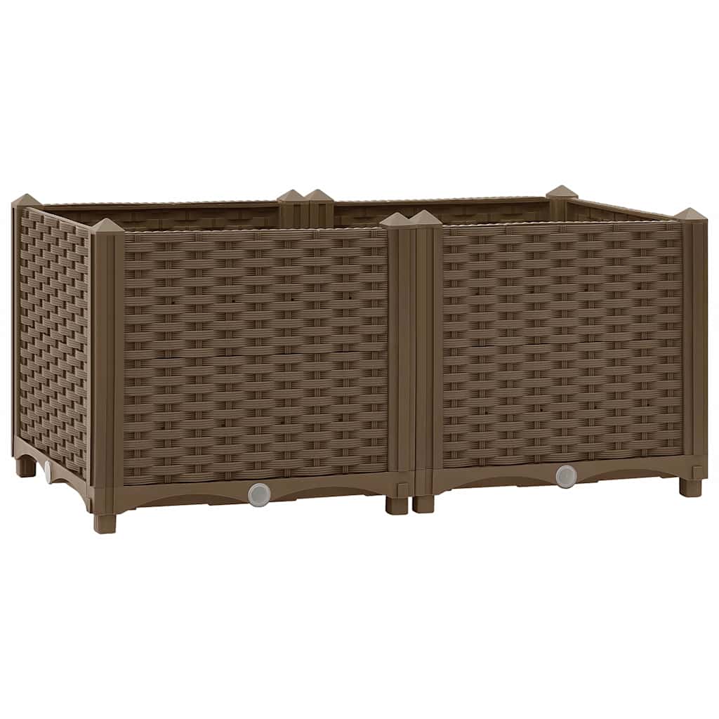 Hochbeet 80X40X38 Cm Polypropylen Braun