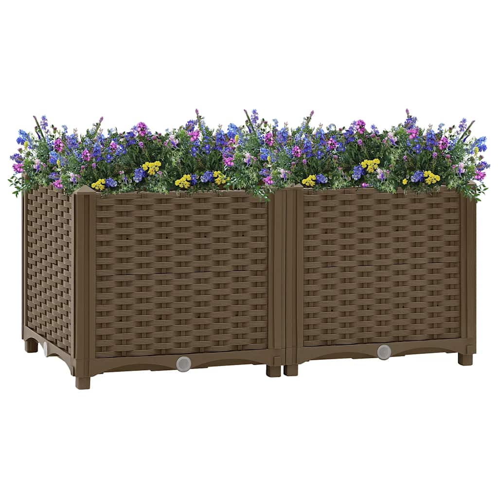 Hochbeet 80X40X38 Cm Polypropylen Braun