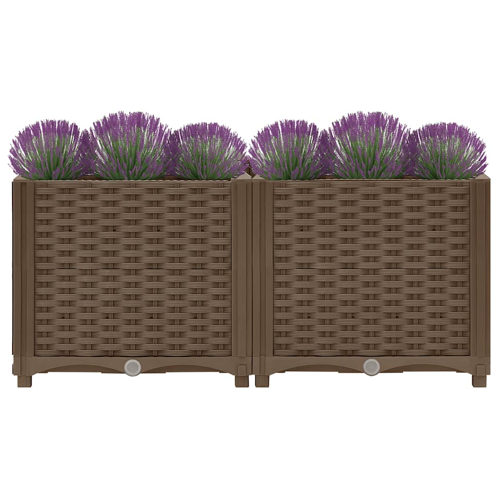 Hochbeet 80X40X38 Cm Polypropylen Braun