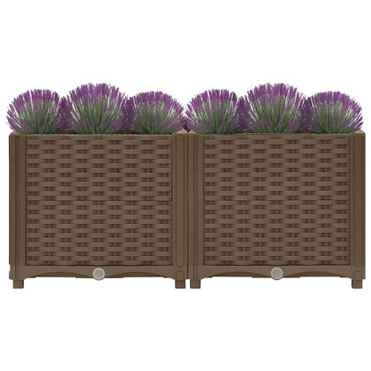 Hochbeet 80X40X38 Cm Polypropylen Braun