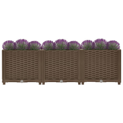 Hochbeet 120 X 40 X 38 Cm Polypropylen Braun
