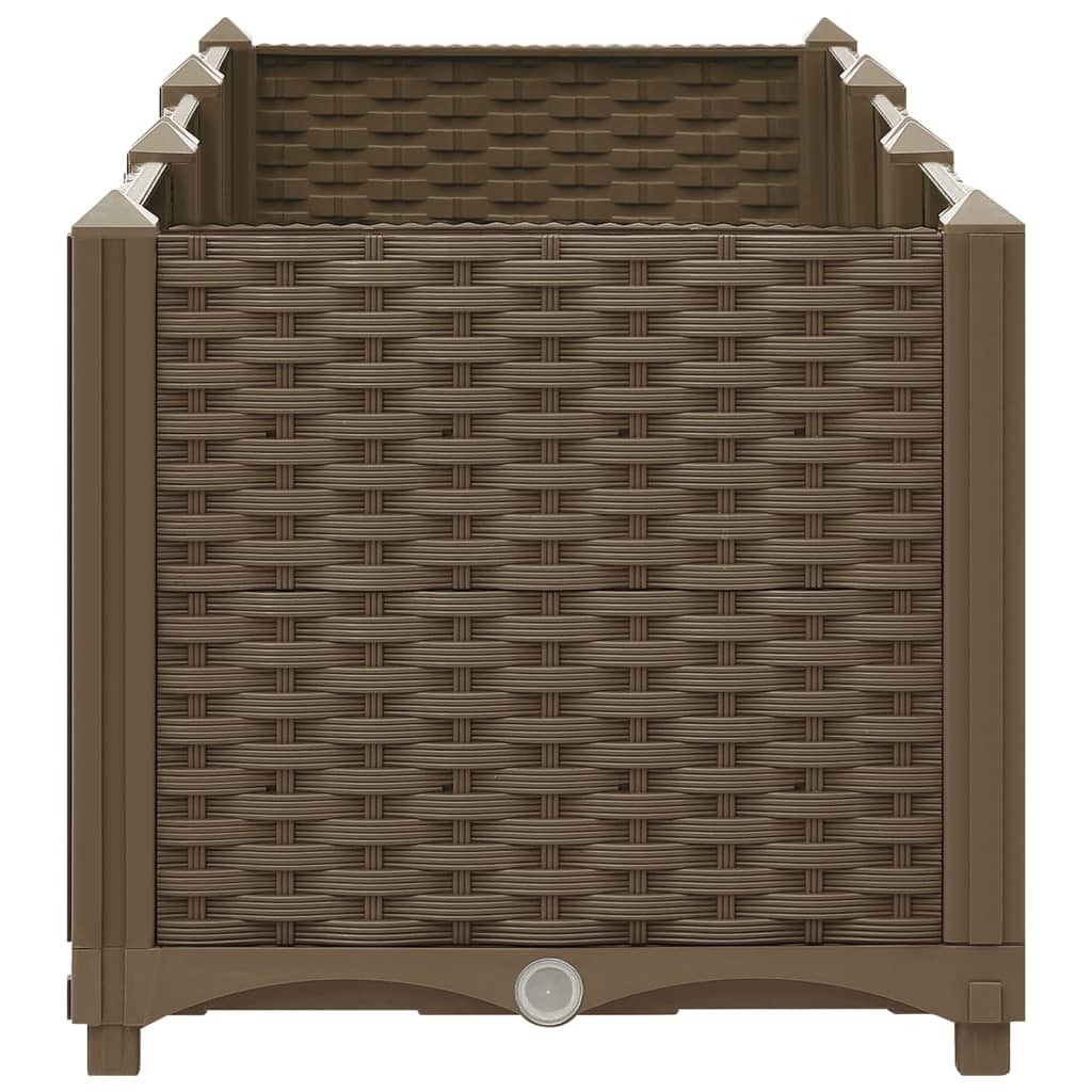 Hochbeet 120 X 40 X 38 Cm Polypropylen Braun