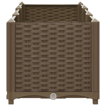 Hochbeet 120 X 40 X 38 Cm Polypropylen Braun