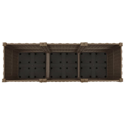 Hochbeet 120 X 40 X 38 Cm Polypropylen Braun