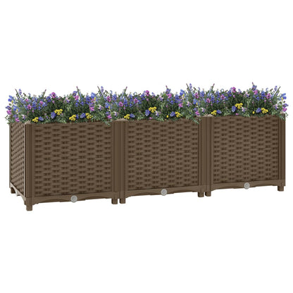 Hochbeet 120 X 40 X 38 Cm Polypropylen Braun