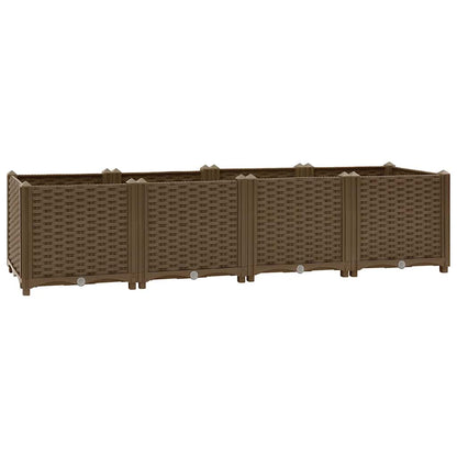 Hochbeet 160 X 40 X 38 Cm Polypropylen Braun