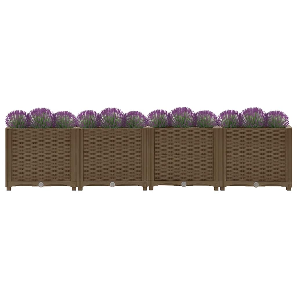 Hochbeet 160 X 40 X 38 Cm Polypropylen Braun