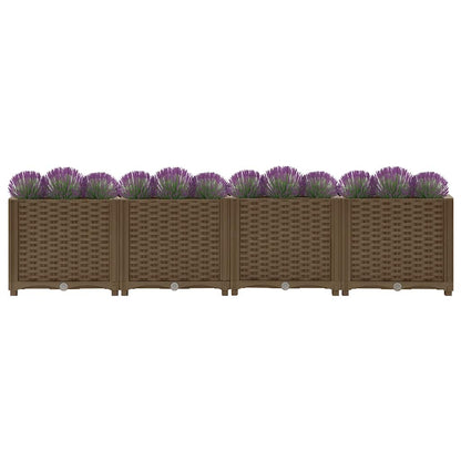 Hochbeet 160 X 40 X 38 Cm Polypropylen Braun