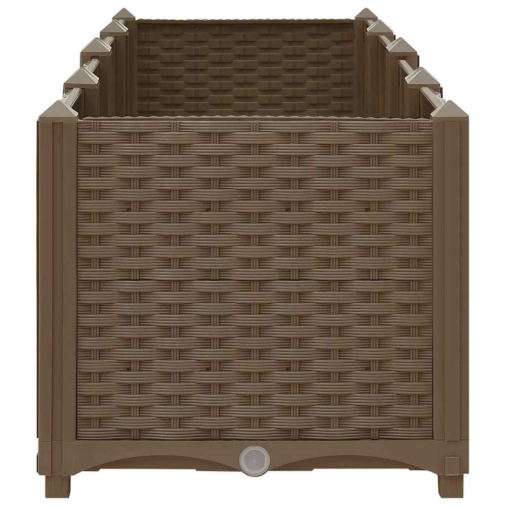 Hochbeet 160 X 40 X 38 Cm Polypropylen Braun