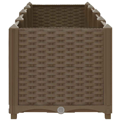 Hochbeet 160 X 40 X 38 Cm Polypropylen Braun