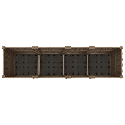 Hochbeet 160 X 40 X 38 Cm Polypropylen Braun