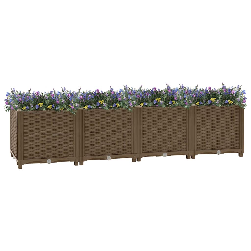 Hochbeet 160 X 40 X 38 Cm Polypropylen Braun
