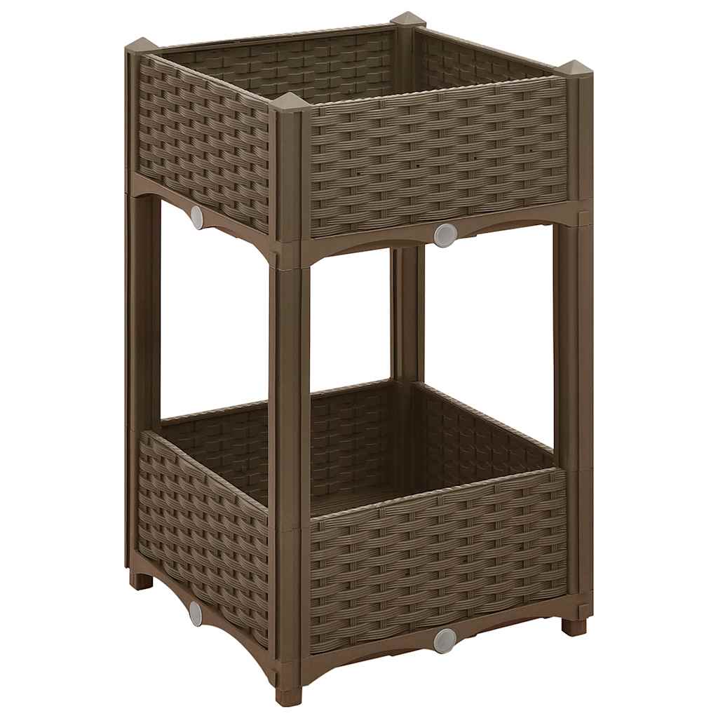 Hochbeet 40X40X71 Cm Polypropylen Braun
