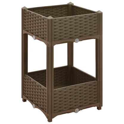 Hochbeet 40X40X71 Cm Polypropylen Braun