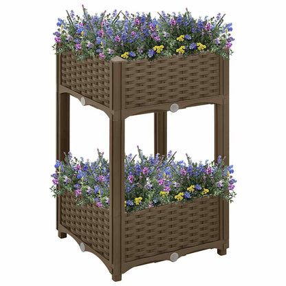 Hochbeet 40X40X71 Cm Polypropylen Braun