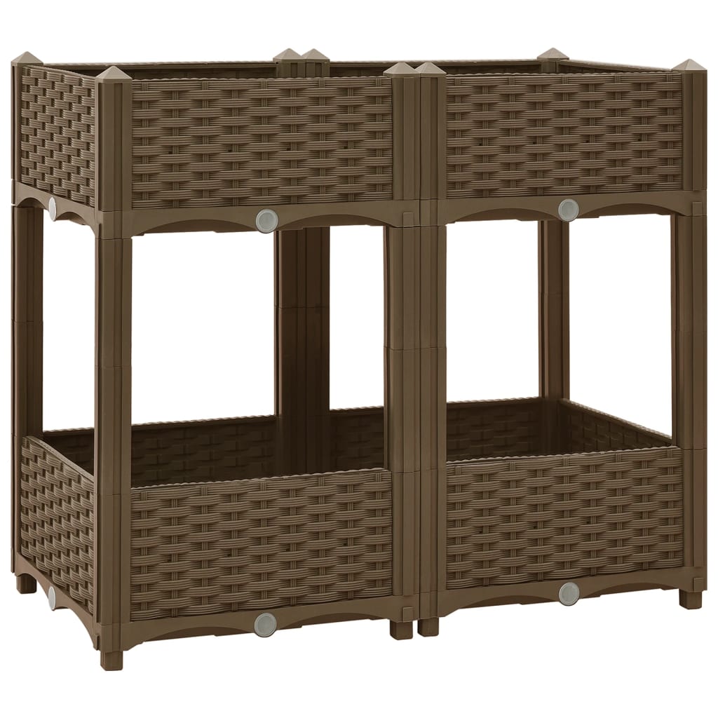 Hochbeet 80X40X71 Cm Polypropylen Braun