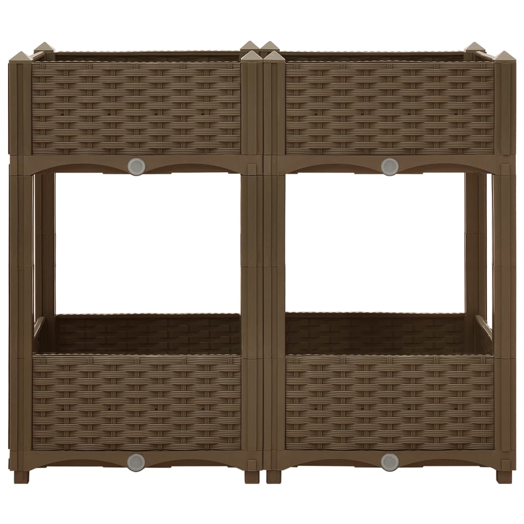 Hochbeet 80X40X71 Cm Polypropylen Braun