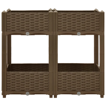 Hochbeet 80X40X71 Cm Polypropylen Braun
