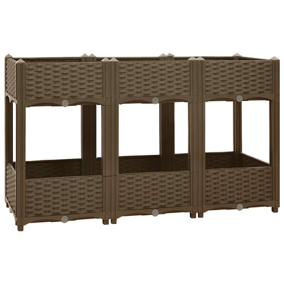 Hochbeet 120X40X71 Cm Polypropylen Braun