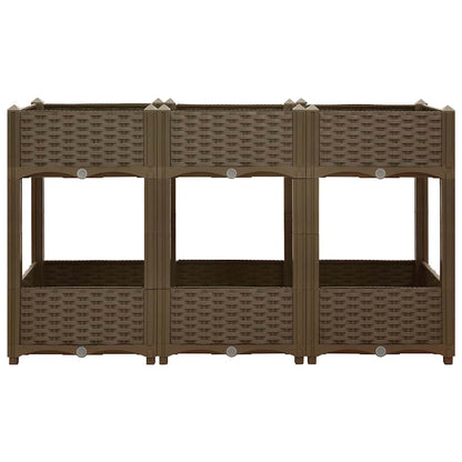 Hochbeet 120X40X71 Cm Polypropylen Braun