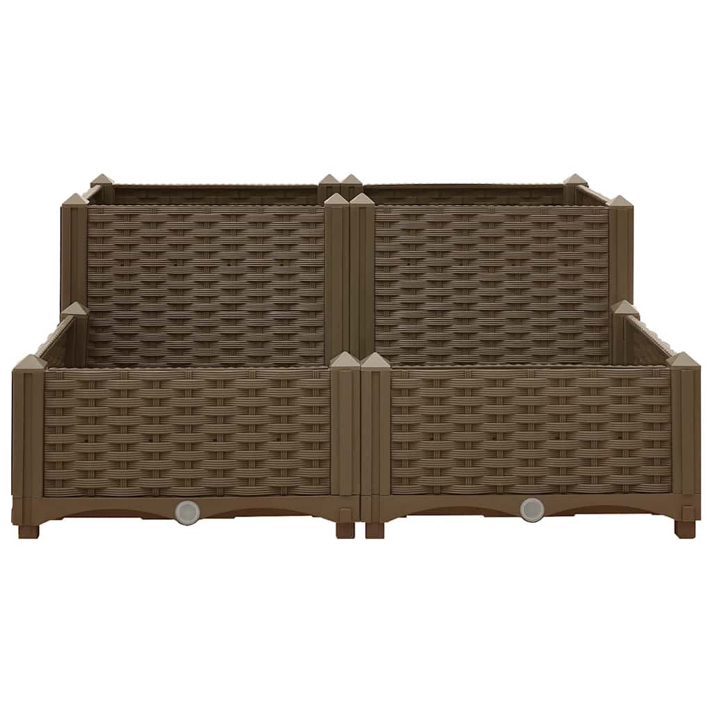 Hochbeet 80X80X38 Cm Polypropylen Braun