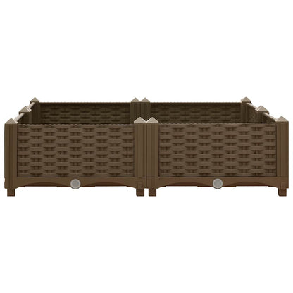 Hochbeet 80X80X23 Cm Polypropylen Braun