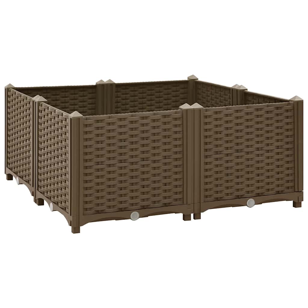 Hochbeet 80X80X38 Cm Polypropylen Braun