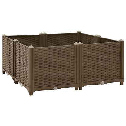 Hochbeet 80X80X38 Cm Polypropylen Braun