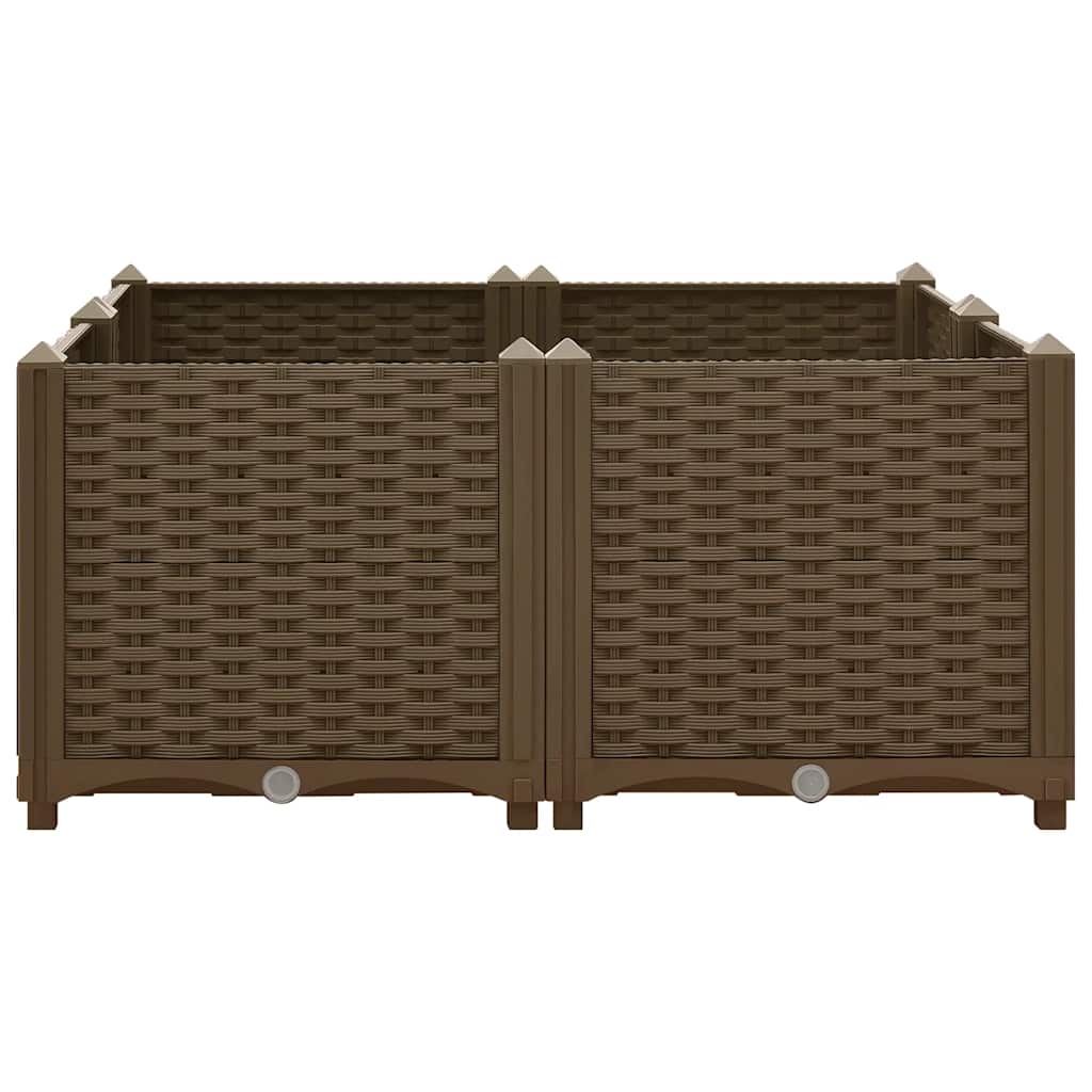 Hochbeet 80X80X38 Cm Polypropylen Braun