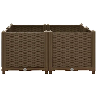 Hochbeet 80X80X38 Cm Polypropylen Braun