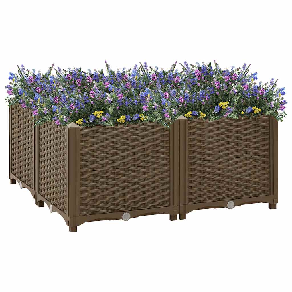 Hochbeet 80X80X38 Cm Polypropylen Braun