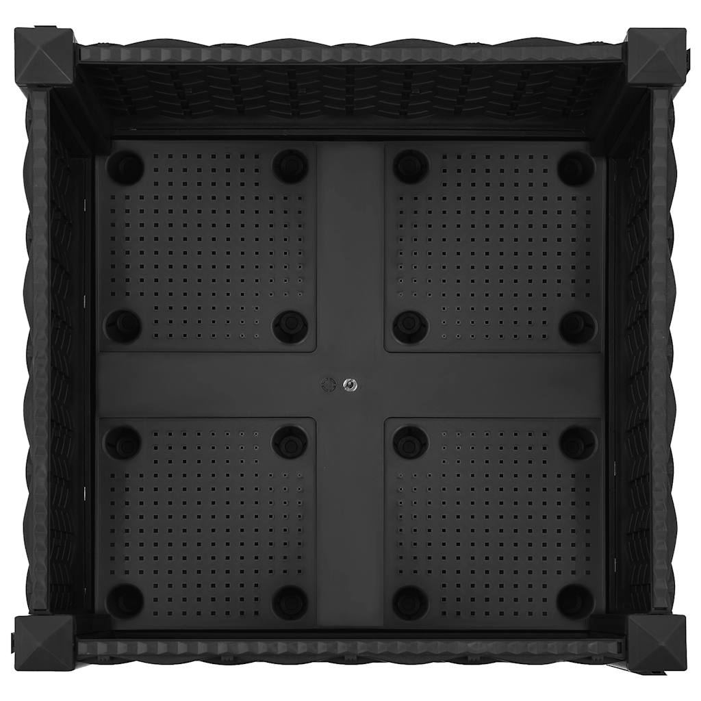 Hochbeet 40X40X23 Cm Polypropylen Schwarz