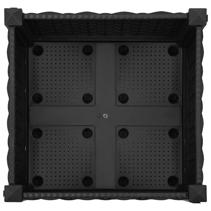Hochbeet 40X40X23 Cm Polypropylen Schwarz