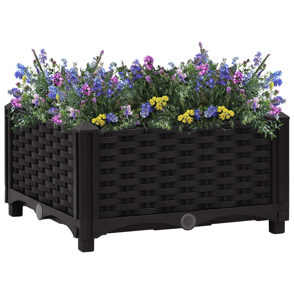Hochbeet 40X40X23 Cm Polypropylen Schwarz