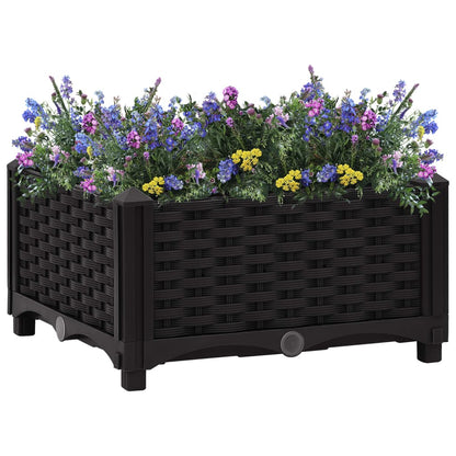 Hochbeet 40X40X23 Cm Polypropylen Schwarz