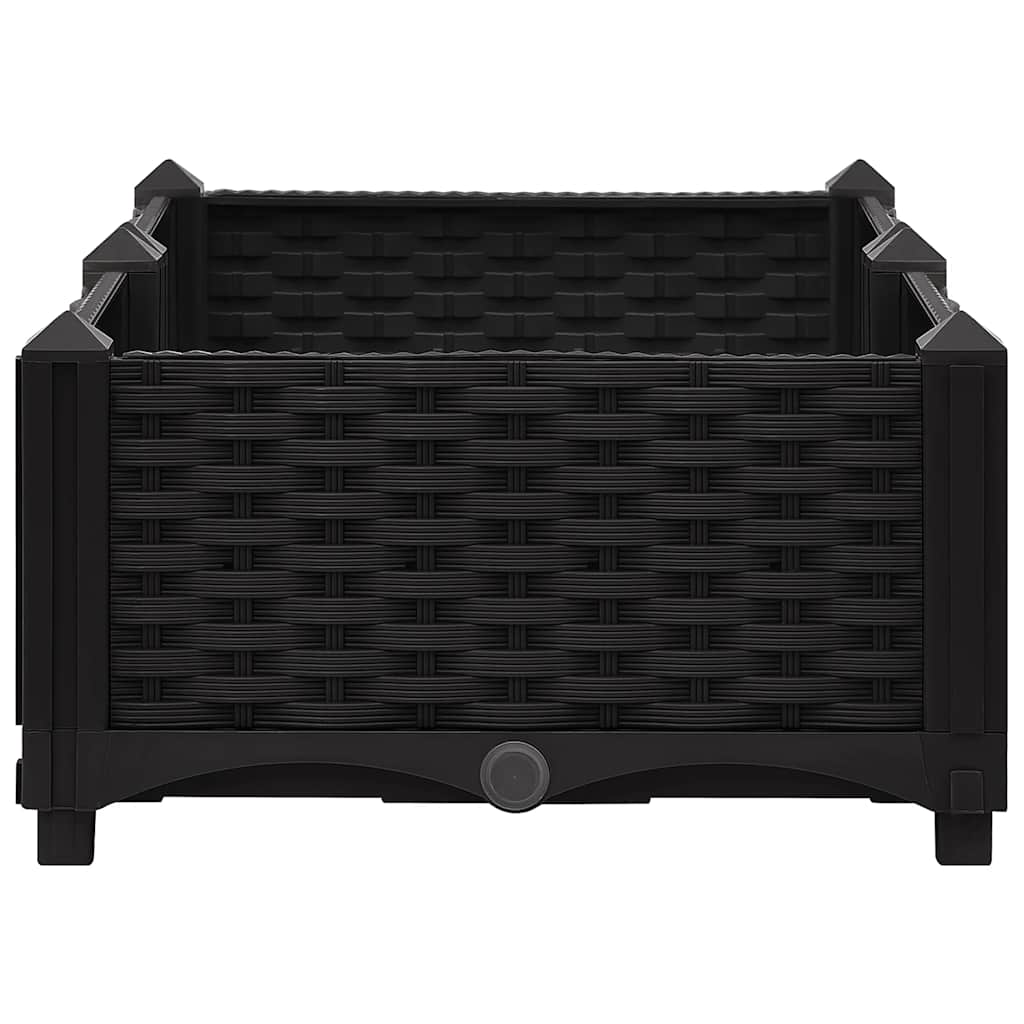 Hochbeet 80X40X23 Cm Polypropylen Schwarz