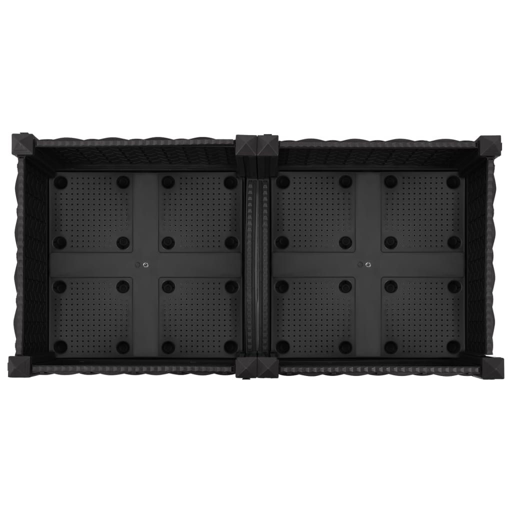Hochbeet 80X40X23 Cm Polypropylen Schwarz