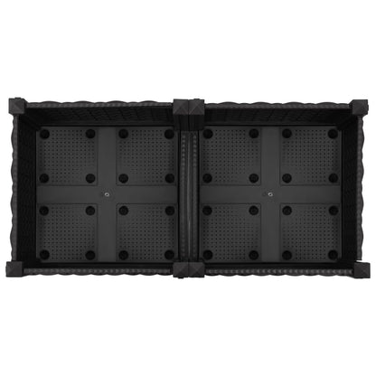 Hochbeet 80X40X23 Cm Polypropylen Schwarz