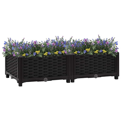 Hochbeet 80X40X23 Cm Polypropylen Schwarz
