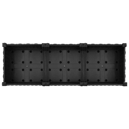 Hochbeet 120X40X23 Cm Polypropylen Schwarz